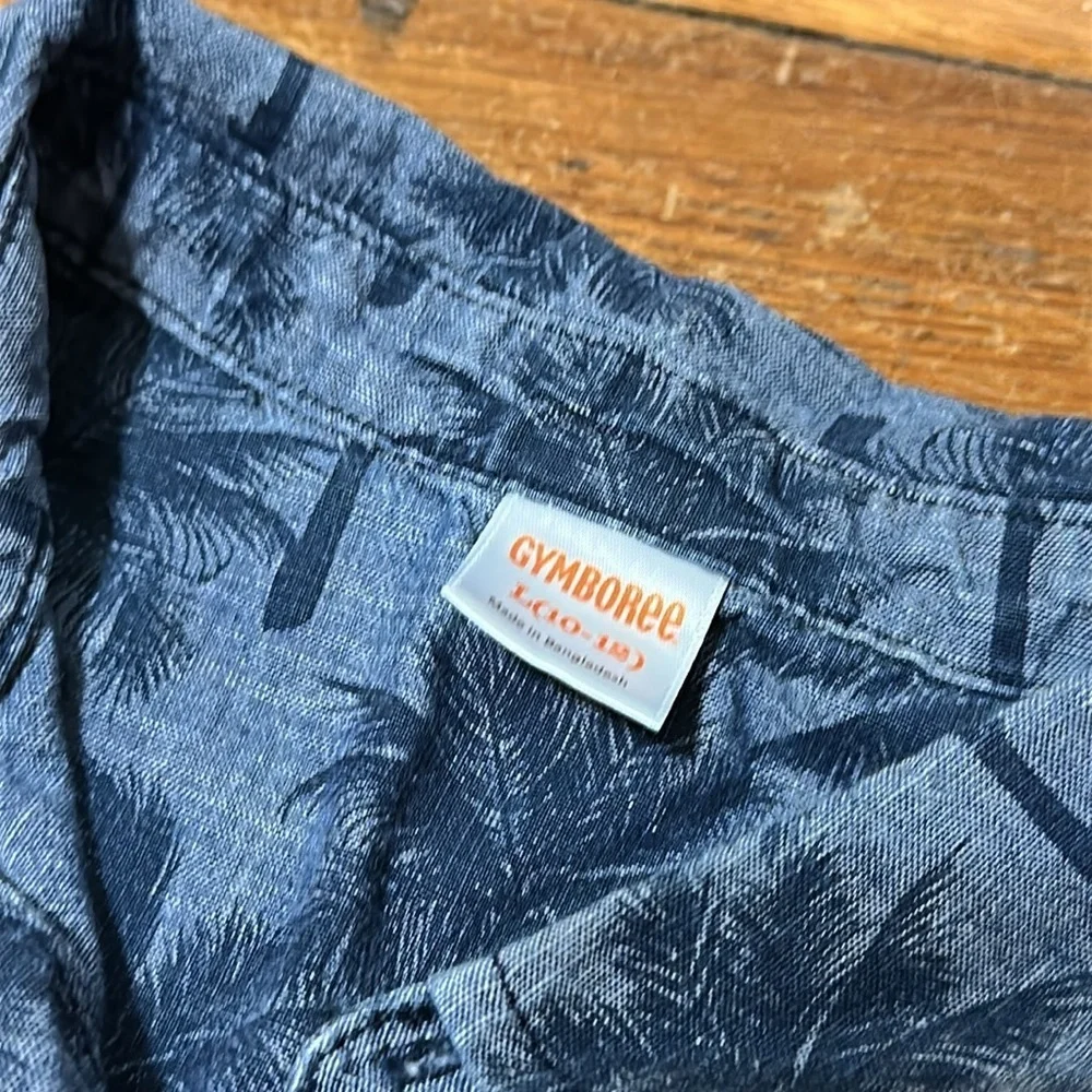 Gymboree Kids Blue Palm Tree Shirt, Large (10/12)